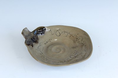 Lot 2248 - A Japanese eggplant-shaped confectionery plate,...