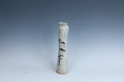 Lot 2251 - A tall slender Japanese baluster vase in the...