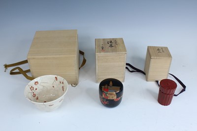 Lot 2264 - Three sets of Japanese vessels in their...
