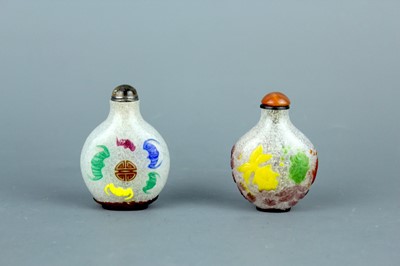 Lot 2011 - Two Chinese multi-colour overlay...