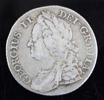 Lot 2011 - Great Britain, 1743 shilling, George II old...