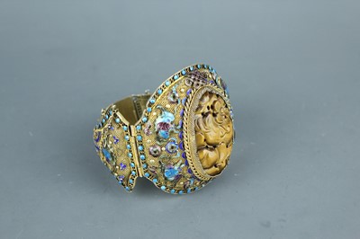 Lot 2060 - A Chinese Filigree and Enamel Bracelet, early...