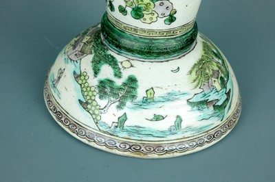 Lot 2081 - A Chinese famille verte on biscuit ‘Eight...