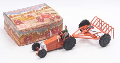 Lot 1824 - Crescent Toys Agricultural Tractor and Hayrake...