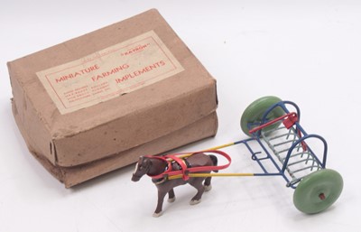 Lot 1584 - Kayron no.503, horse and hay rake, boxed set,...