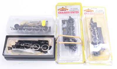 Lot 403 - Three Bachman & one Mainline loco chassis...