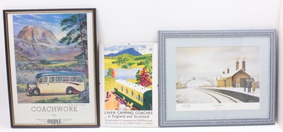 Lot 64 - Three Railway prints to include a coachwork by...