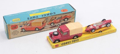 Lot 1275 - Corgi Toys, gift set 17, Ferrari racing set...