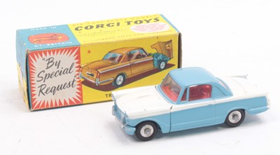 Lot 1265 - Corgi Toys, 231 Triumph Herald Coupe, blue and...