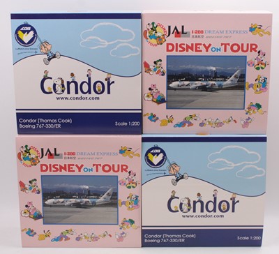 Lot 894 - One tray containing four 1/200 scale aircraft...