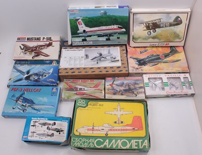 Lot 595 - One box containing various plastic aircraft...