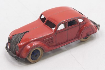 Lot 1109 - Dinky Pre-war 30a Chrysler Airflow - red body,...