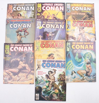 Lot 1408 - Savage Sword Of Conan 1975-81 group of 10...