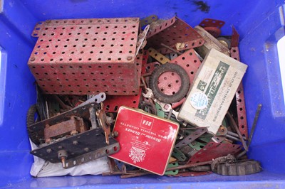 Lot 1579 - One tray of heavily used Meccano