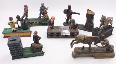 Lot 528 - Collection of Cast Iron painted Money Banks...