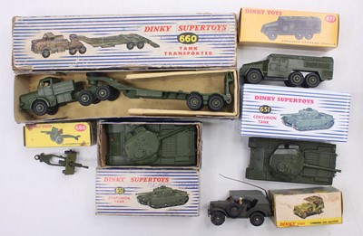Lot 1193 - Dinky Toys group of 6 military diecasts to...