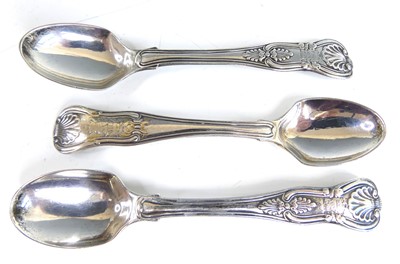 Lot 2077 - A George IV silver six-cup egg cruet, the...