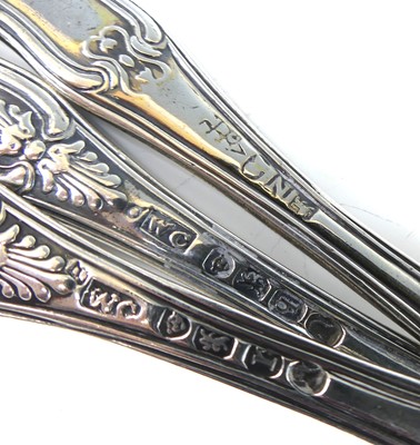 Lot 2077 - A George IV silver six-cup egg cruet, the...