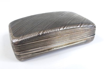 Lot 2049 - A Regency silver snuff box, of curved...