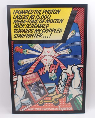 Lot 1458 - Atari Original framed and glased poster with a...