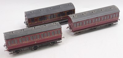 Lot 177 - Three 0 gauge finescale kit built LMS 6...