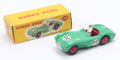 Lot 1029 - Dinky Toys No. 110 Aston Martin DB3 Sports in...
