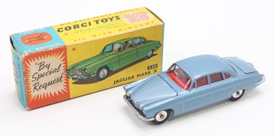 Lot 1242 - Corgi Toys No. 238 Jaguar Mk X in a metallic...