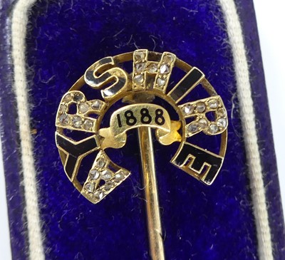 Lot 2584 - A Victorian yellow metal Ayrshire 1888 diamond...