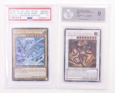 Lot 1395 - Konami Yu Gi Oh group of 2 cards to include;...