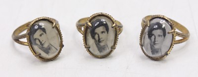 Lot 1347 - A collection of three Sompatex Saint Rings,...