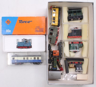 Lot 623 - One box containing 009 gauge continental locos,...