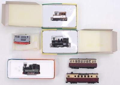 Lot 622 - Six 009 gauge locos to include a Minitrains...