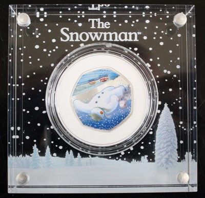 Lot 2059 - The Royal Mint, The Snowman 2018 UK 50p Silver...