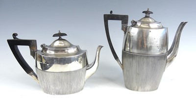 Lot 2074 - A late Victorian silver matching tea and...