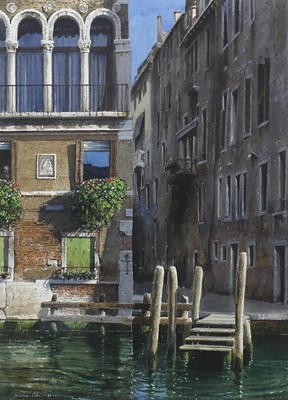 Lot 286 - Jonathan Pike (b.1949) - On the Grand Canal,...