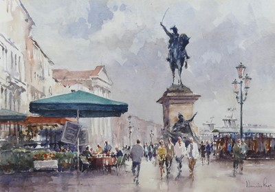 Lot 246 - Dennis Page (b.1926) - A Stroll on the Riva...
