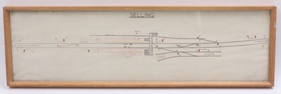 Lot 59 - Selling station (Kent) framed trackplan, after...