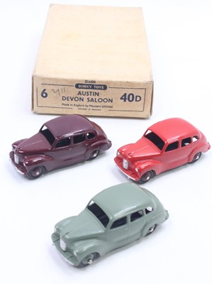Lot 1065 - Dinky Toys 40D original Trade box of 6 Austin...