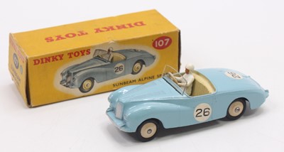 Lot 1020 - Dinky Toys, 107 Sunbeam Alpine Sports, pale...