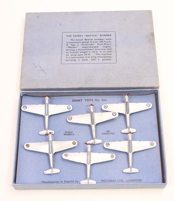 Lot 1150 - Dinky Toys No.60N Box containing 6 Fairey...