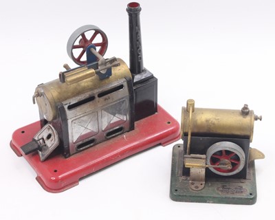 Lot 43 - Two miniature stationary steam engines to...