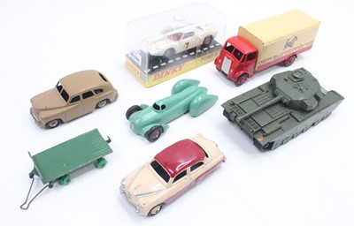Lot 1208 - Dinky Toys group of seven mostly loose and...