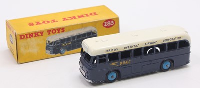 Lot 1060 - Dinky Toys No. 283 BOAC coach comprising dark...
