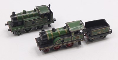 Lot 624 - Bing Tabletop group of 2 clockwork locos to...