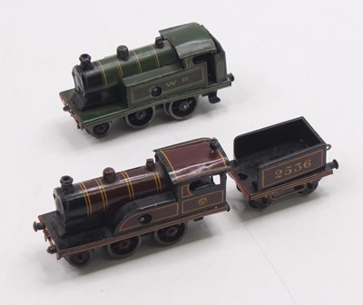 Lot 625 - Two Bing tabletop clockwork locos to include...