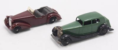 Lot 1131 - Dinky Toys No.30C Daimler finished in green...
