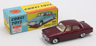 Lot 1225 - Corgi Toys, 252 Rover 2000, metallic maroon...