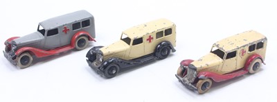 Lot 1120 - Dinky Toys Pre War and Post War Ambulance...
