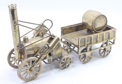 Lot 61 - Static solid brass model of Stephenson's...