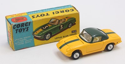 Lot 1229 - Corgi Toys No. 319 Lotus Elan Coupe comprising...